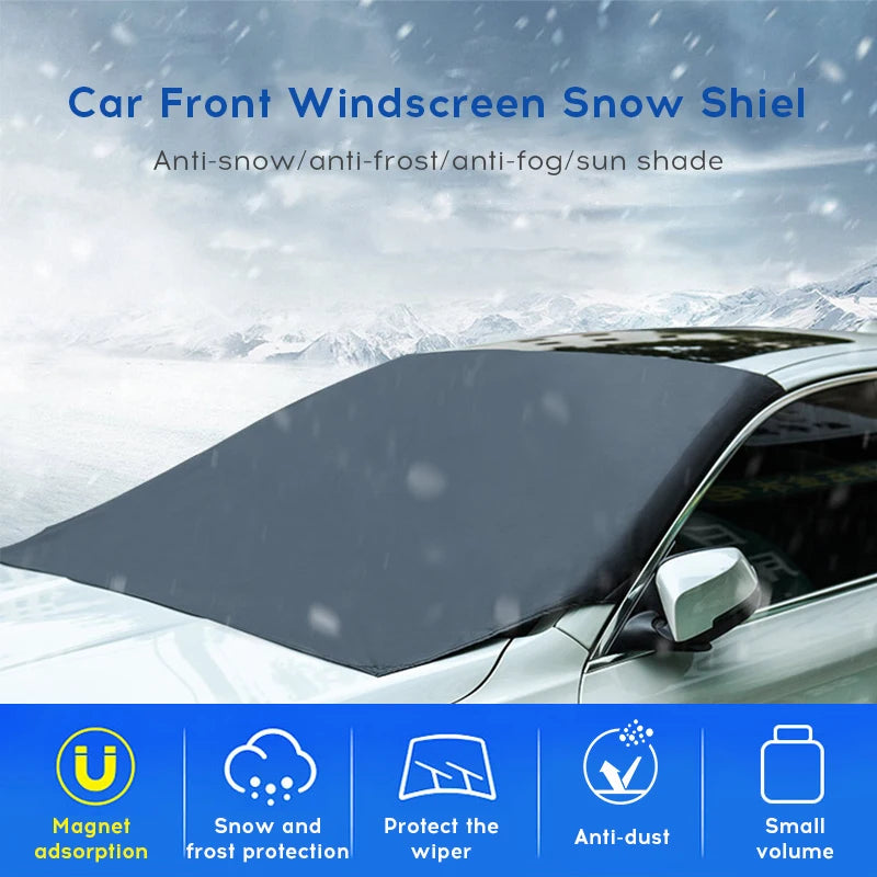 Waterproof Magnetic Sunshade Cover Car Windshield Snow Sun Shade Car Front Windscreen Covers Anti-Frost Winter Wind Protector