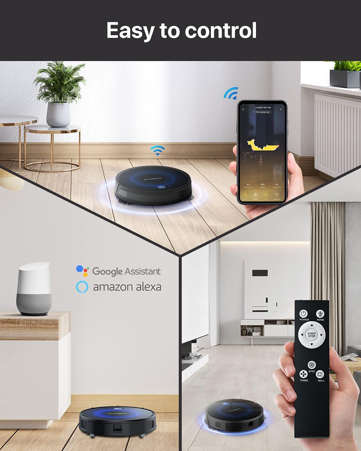 Robot Vacuum Cleaner -  Auto Robotic Vacuum X10 Slim, 2000Pa Suctions, Ultra Thin, 120Min Runtime, Self-Charging, Quiet, Compatible with Alexa/Google/App, for Pet Hairs, Hard Floors, Carpets
