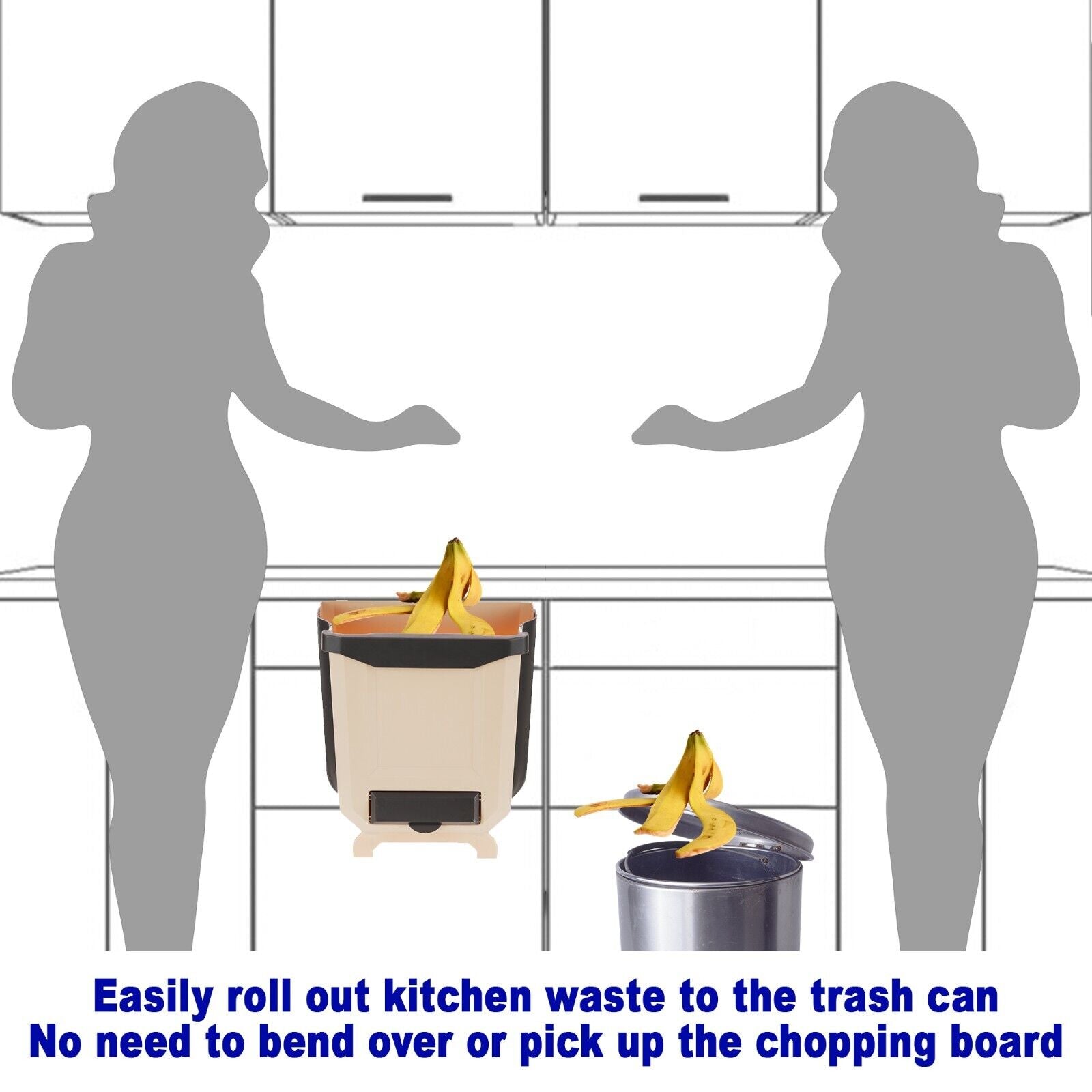 Hanging Trash Can for Kitchen Cabinet Door