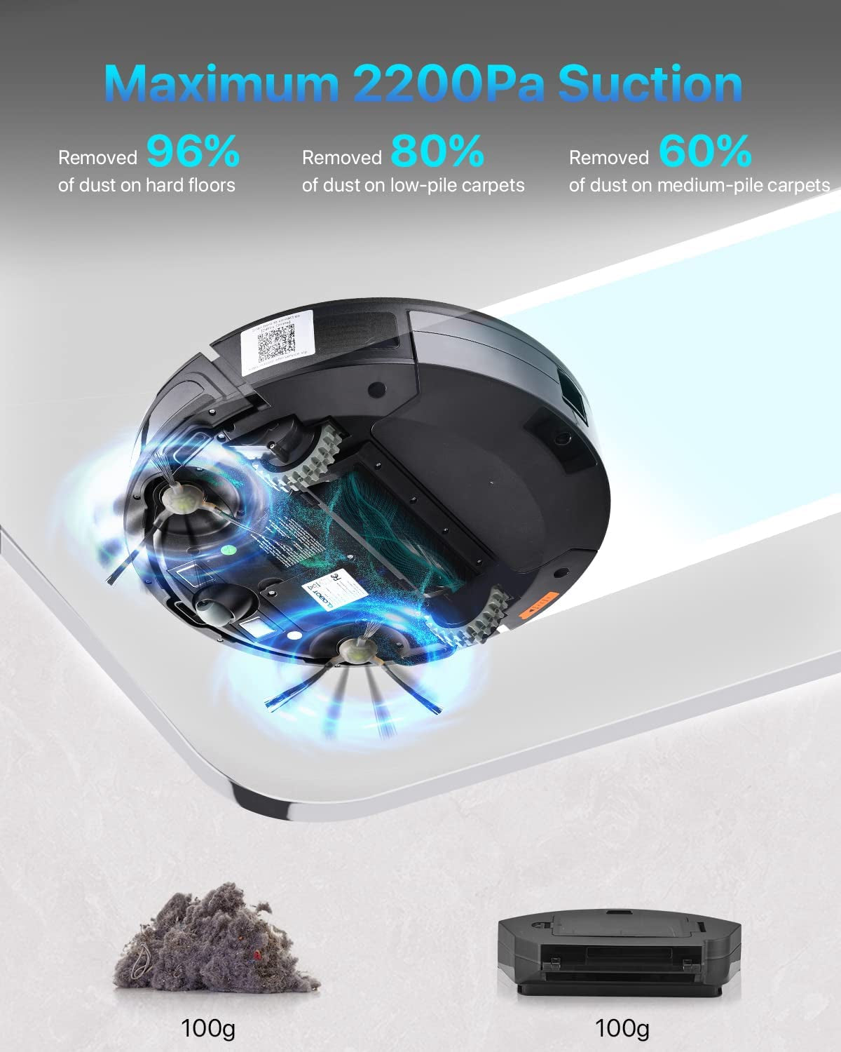 Robot Vacuum Cleaner -  Auto Robotic Vacuum X10 Slim, 2000Pa Suctions, Ultra Thin, 120Min Runtime, Self-Charging, Quiet, Compatible with Alexa/Google/App, for Pet Hairs, Hard Floors, Carpets