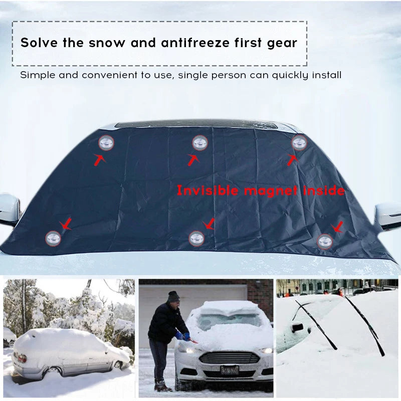 Waterproof Magnetic Sunshade Cover Car Windshield Snow Sun Shade Car Front Windscreen Covers Anti-Frost Winter Wind Protector