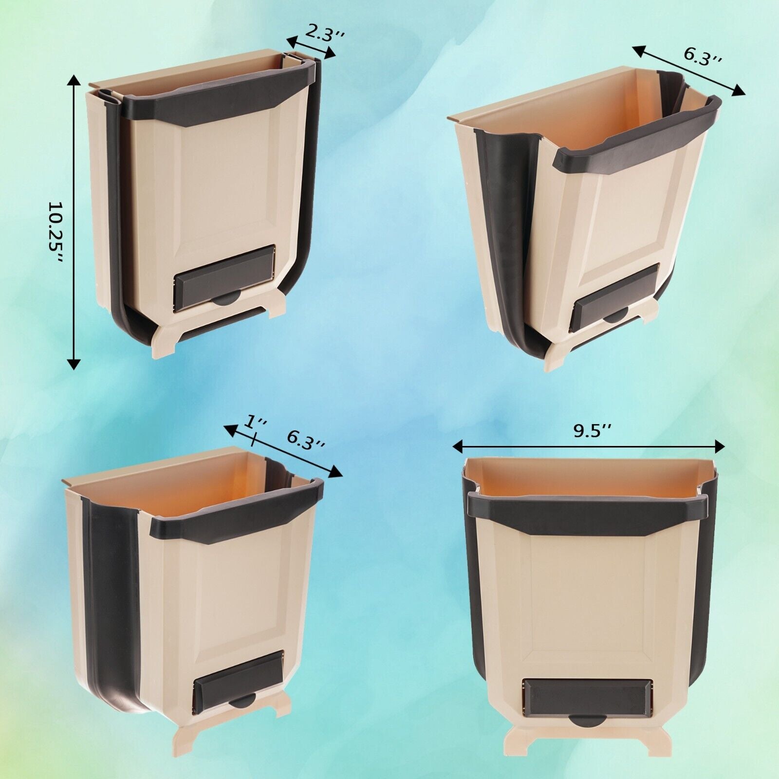 Hanging Trash Can for Kitchen Cabinet Door